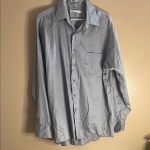 Geoffrey Beene Gray Dress Shirt Classic Design